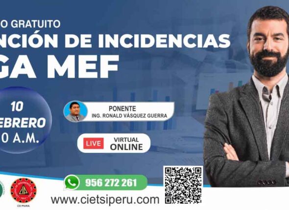 SEMINARIO GRATUITO ATENCIÓN DE INCIDENCIAS EN EL SIGA MEF 2024