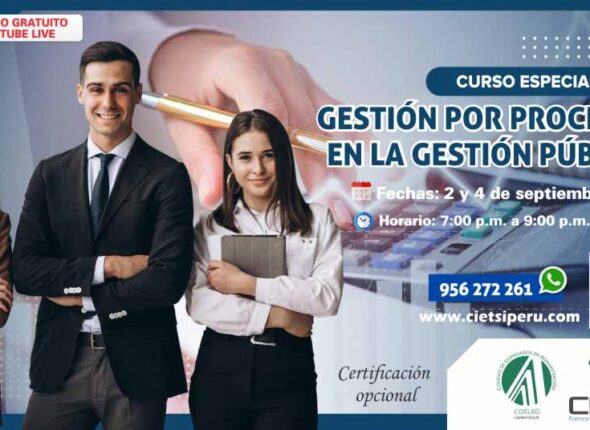 CURSO ESPECIALIZADO GESTIÓN POR PROCESOS EN LA GESTIÓN PÚBLICA 2024