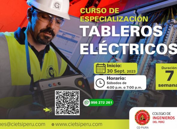CURSO DE ESPECIALIZACIÓN EN TABLEROS ELÉCTRICOS 3ERA EDICION 2023