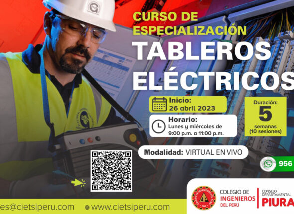 CURSO DE ESPECIALIZACIÓN EN TABLEROS ELÉCTRICOS 2023 (2DA EDICIÓN)