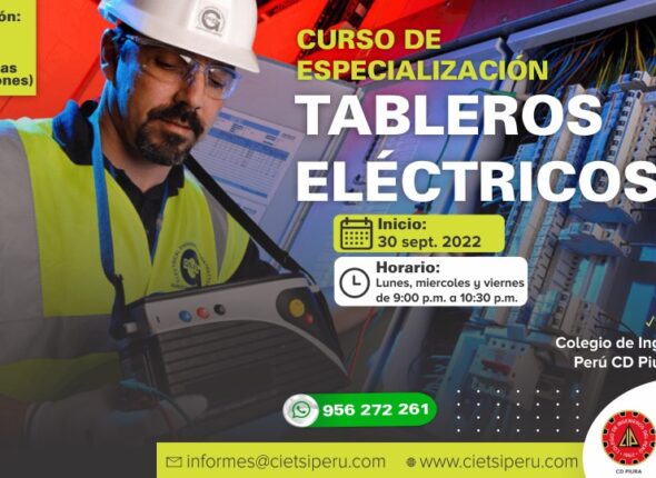 CURSO DE ESPECIALIZACIÓN EN TABLEROS ELECTRÍCOS 2022