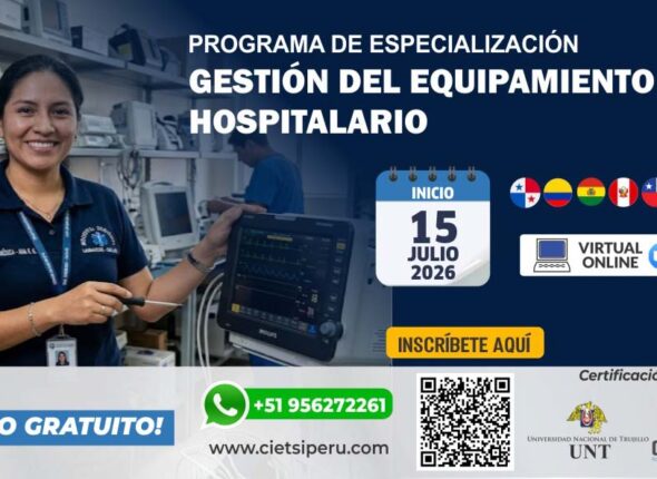 PROGRAMA GRATUITO EN GESTIÓN DEL EQUIPAMIENTO MÉDICO HOSPITALARIO 2026