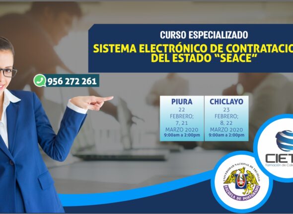 CURSO DE ESPECIALIZACIÓN SISTEMA ELECTRÓNICO DE CONTRATACIONES DEL ESTADO SEACE 23 FEB 2020