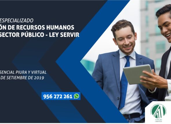CURSO ESPECIALIZADO GESTIÓN DE RECURSOS HUMANOS EN EL SECTOR PÚBLICO - LEY SERVIR 2019