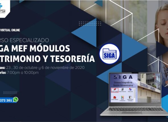 CURSO ESPECIALIZADO SIGA MEF MÓDULOS PATRIMONIO Y TESORERÍA 2020