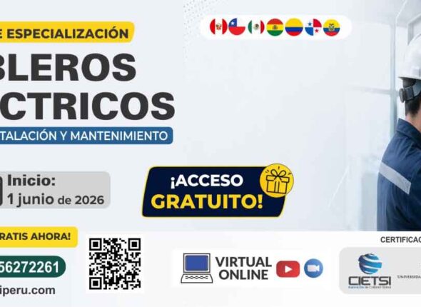 CURSO DE ESPECIALIZACIÓN EN DISEÑO, INSTALACIÓN Y MANTENIMIENTO DE TABLEROS ELÉCTRICOS 2026