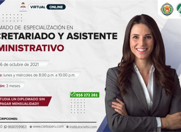 DIPLOMADO DE ESPECIALIZACIÓN EN SECRETARIADO Y ASISTENTE ADMINISTRATIVO 2021